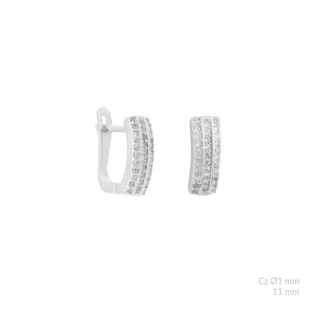 Boucles d'oreilles en Argent avec oxyde de zirconium