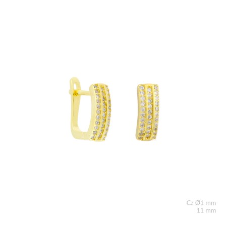 Silver earrings with cubic zirconium