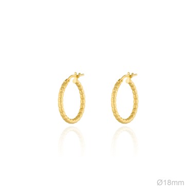 Pendientes Aro Dorado Bolitas 18mm