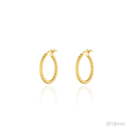 Pendientes Aro Dorado Bolitas 18mm