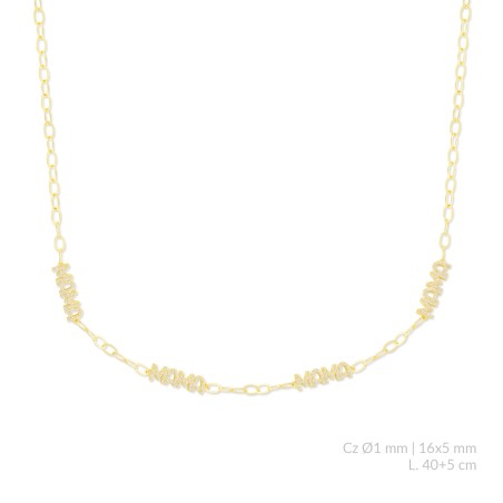 Gargantilla de Plata de Ley con circonitas