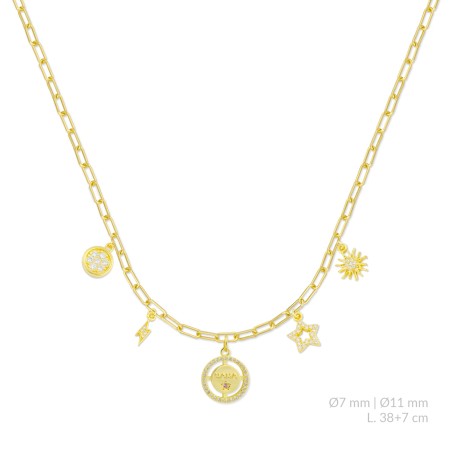 Gargantilha em Prata Esterlina com zircônia