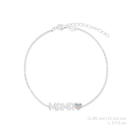 Pulsera de Plata de Ley con circonitas