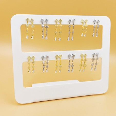 Expositor Pendientes Presión Largos Circ