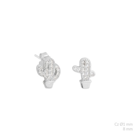 Boucles d'oreilles en Argent avec oxyde de zirconium