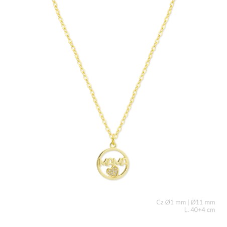 Gargantilha em Prata Esterlina com zircônia