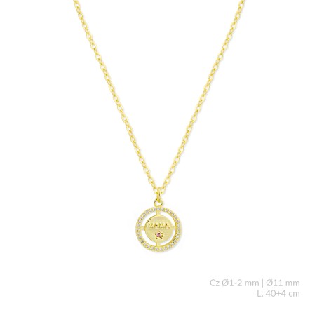 Gargantilha em Prata Esterlina com zircônia