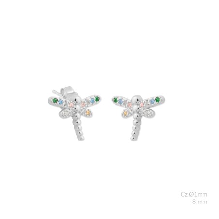 Boucles d'oreilles en Argent avec oxyde de zirconium