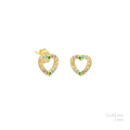 Silver earrings with cubic zirconium