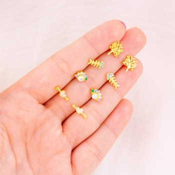 Silver earrings with cubic... 2