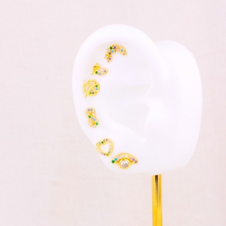 Pendientes de Plata de Ley con circonitas