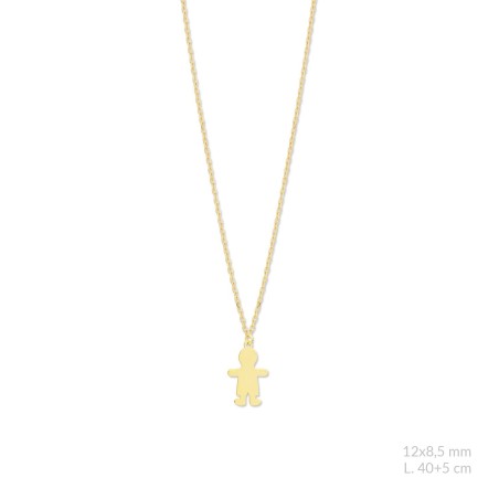 Silver necklace with cubic zirconium | Boy