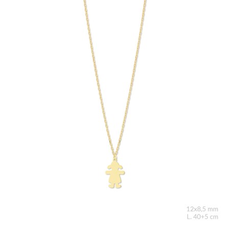 Silver necklace with cubic zirconium | Girl