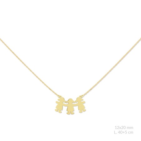 Silver necklace with cubic zirconium |Girl / Girl / Girl