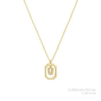 Silver necklace | U
