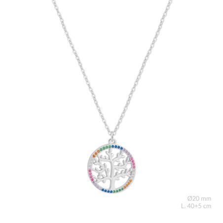 Gargantilla de Plata de Ley con circonitas