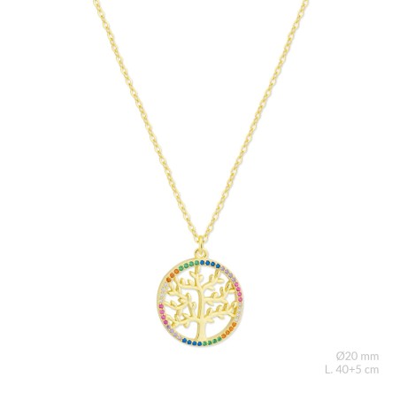 Gargantilha em Prata Esterlina com zircônia