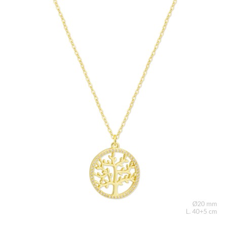 Gargantilha em Prata Esterlina com zircônia