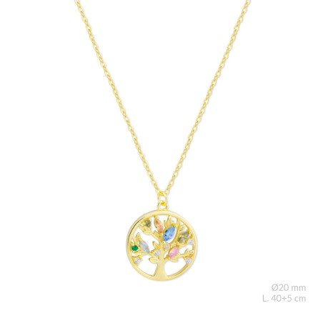 Silver necklace with cubic zirconium