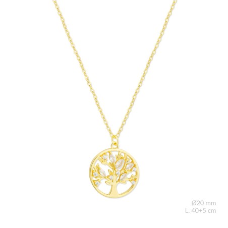 Silver necklace with cubic zirconium