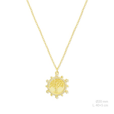 Gargantilha em Prata Esterlina com zircônia