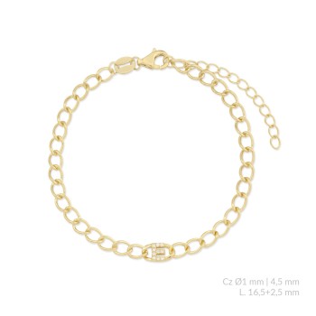 Pulsera de Plata de Ley con...