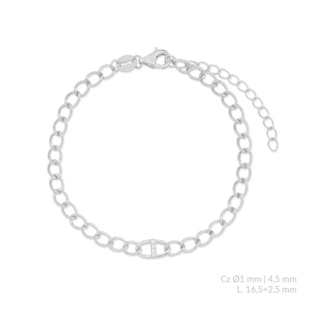 Bracelet en Argent avec oxyde de zirconium | G