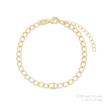 Pulsera de Plata de Ley con...