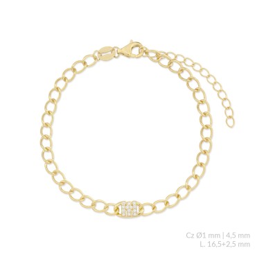 Pulsera de Plata de Ley con circonitas | M