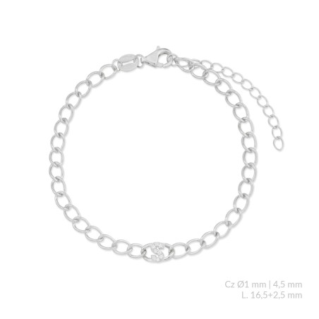 Pulsera de Plata de Ley con circonitas | S