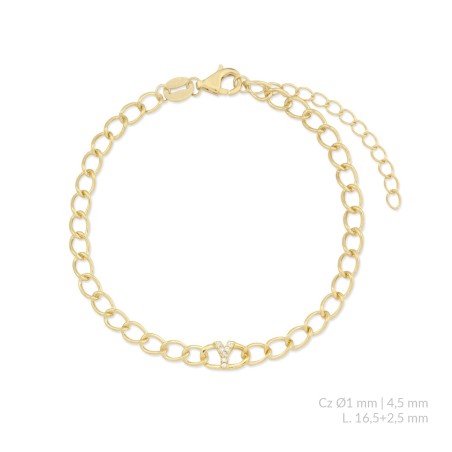 Pulsera de Plata de Ley con circonitas | Y