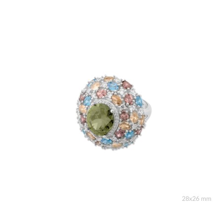 Anillo de Plata de Ley con circonitas