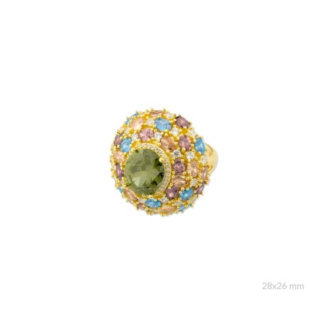 Anel de Prata Esterlina com zircônia