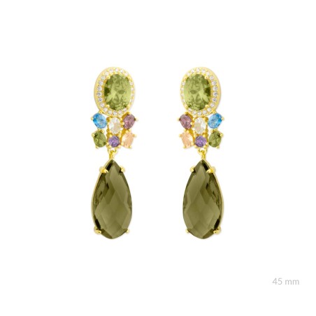 Silver earrings with cubic zirconium