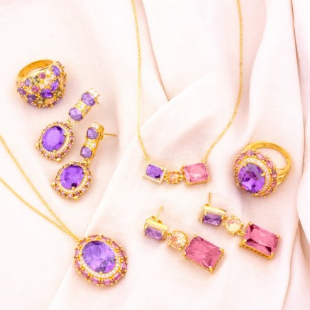 Silver earrings with cubic zirconium