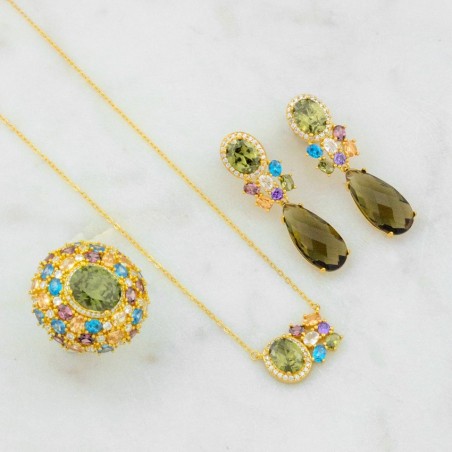 Silver ring with cubic zirconium