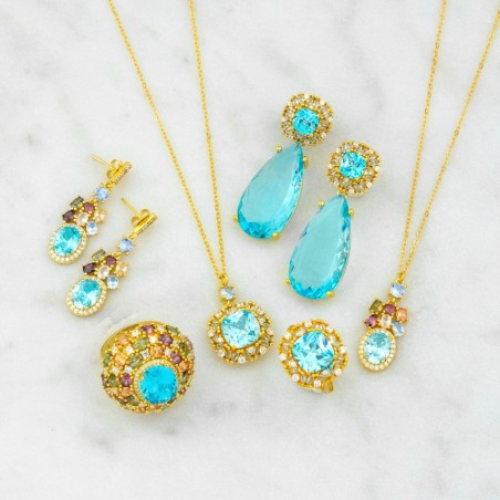 Silver necklace with cubic zirconium