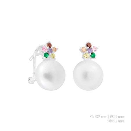 Boucles d'oreilles en Argent avec oxyde de zirconium