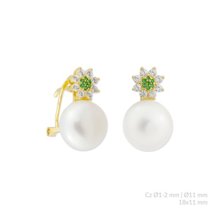 Boucles d'oreilles en Argent avec oxyde de zirconium