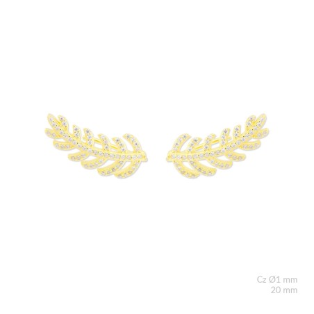 Pendientes de Plata de Ley con circonitas