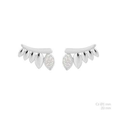 Boucles d'oreilles en Argent avec oxyde de zirconium