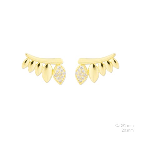 Silver earrings with cubic zirconium