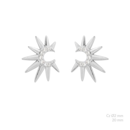 Silver earrings with cubic zirconium