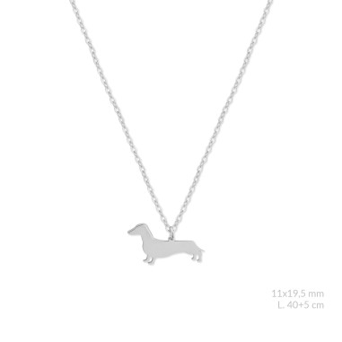Gargantilha em Prata Esterlina | Dachshund / Teckel