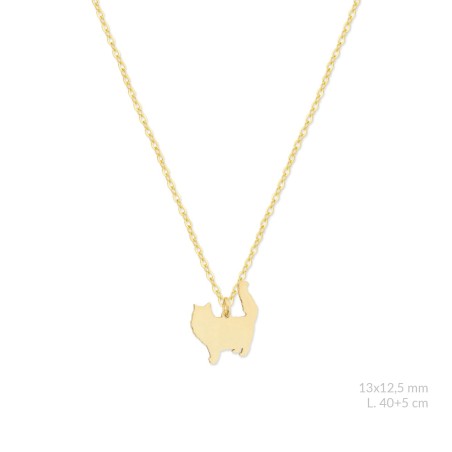 Silver necklace | Gato con pelo largo