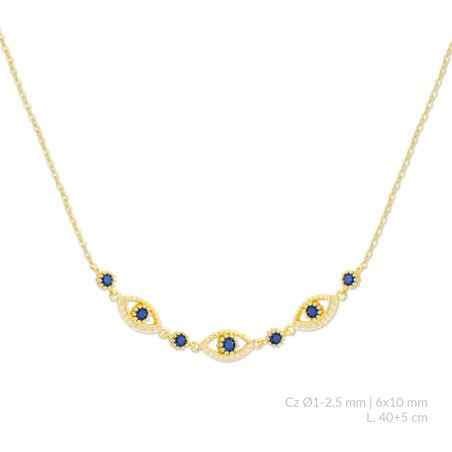 Silver necklace with cubic zirconium