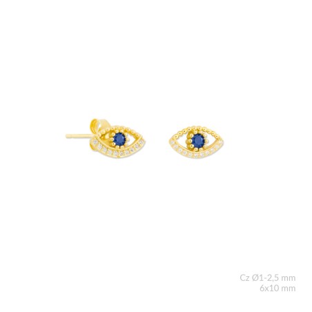 Brincos de Prata Esterlina com zircônia