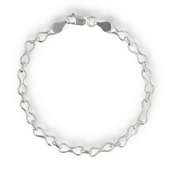 Pulsera Plata Lisa Plateada