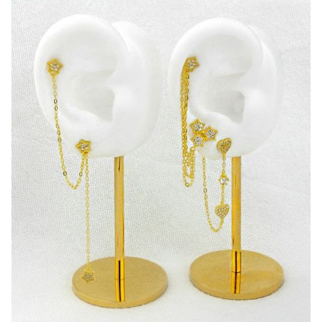 Silver earrings with cubic zirconium