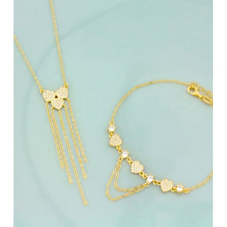 Sautoir en Argent avec oxyde de zirconium